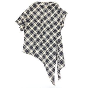 NEW Isabel Marant Etoile Mucie Top Ecru Black Plaid Tunic Lagenlook Boho Grunge